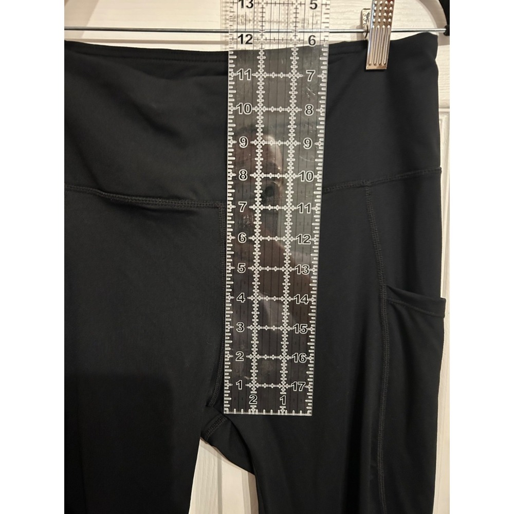 BALEAF Women's L Black Scrunched Leg‎ High-Rise Ankle Leggings Yoga Athleisure - Picture 4 of 9
